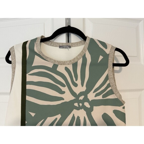 Zara Botanical Print Sleeveless Blouse, Asymmetrical, Spring/Summer Size M - Picture 6 of 16
